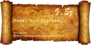 Vadászi Szilvia névjegykártya