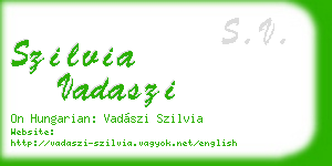 szilvia vadaszi business card